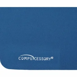 Compucessory Smooth Cloth Nonskid Mouse Pads - 9.50" Width x 8.50" Depth - Blue - Rubber, Cloth - 1 Each