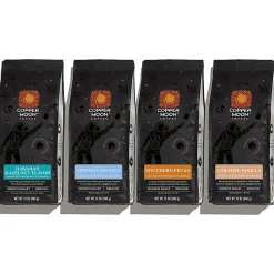 Copper Moon Coffee, Ground, 4 Flavor Variety Pack, 4 Bags (12 Oz Each Blend)