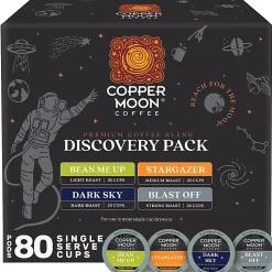 Copper Moon Single-Serve Coffee Pods for Keurig K-Cup Brewers, 4 Variety Discovery Pack, 20 Pods Each Blend, 80 Count