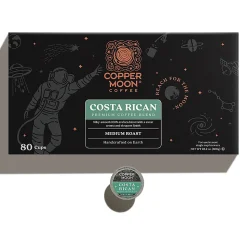 Copper Moon Single-Serve Coffee Pods for Keurig K-Cup Brewers, Medium Roast, Costa Rican Blend, 80 Count
