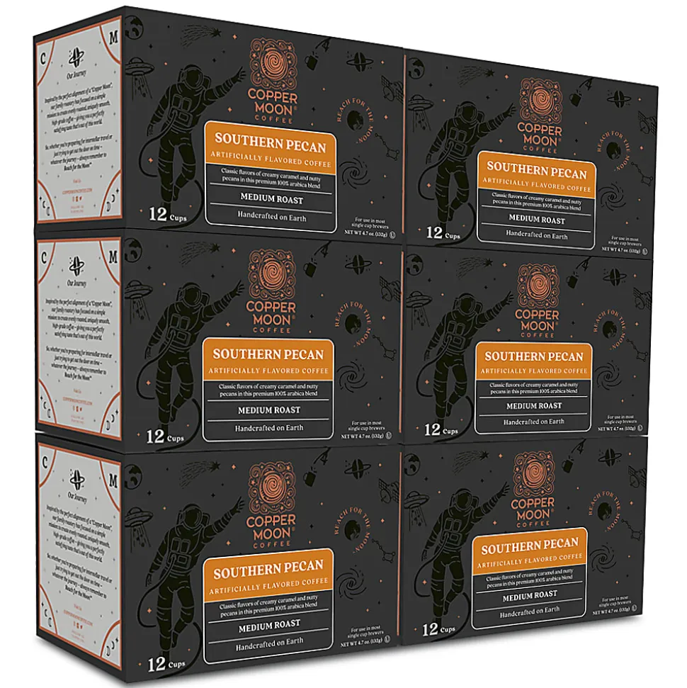 Copper Moon Single-Serve Coffee Pods for Keurig K-Cup Brewers, Medium Roast, Southern Pecan Blend, 72 Count