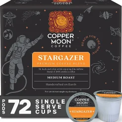 Copper Moon Single-Serve Coffee Pods for Keurig K-Cup Brewers, Medium Roast, Stargazer Blend, 72 Count