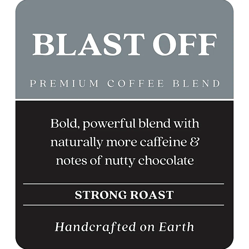 Copper Moon Whole Bean Coffee, Strong Roast, Blast Off High Caffeine Blend, 2 Lb