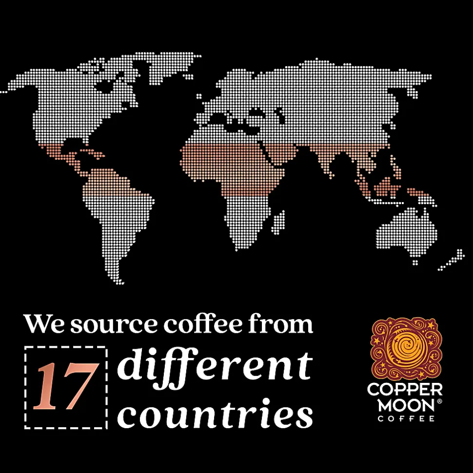 Copper Moon Whole Bean Coffee, Dark Roast, Sumatra Blend, 4 Bags (2 lbs. Each)
