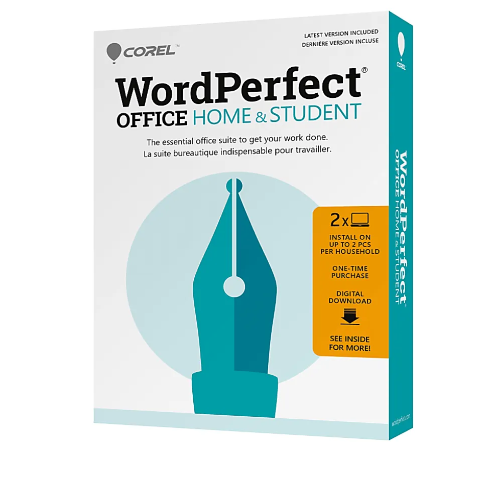 Corel® WordPerfect Office AG Home & Student, For Windows®, Product Key