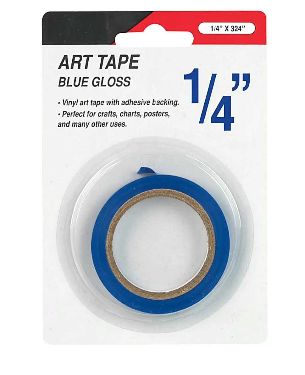 Cosco Art Tape, 1/4" x 324", Gloss Blue