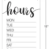 COSCO® Dry-Erase Hours Sign, 8" x 12", White