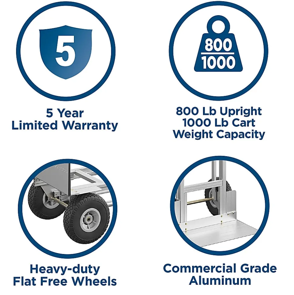 Cosco 3-In-1 Convertible Hand Truck, 1,000 Lb Capacity