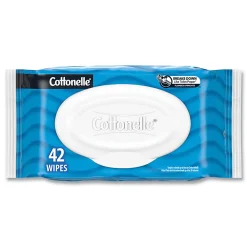 Cottonelle® Fresh Care Flushable Cleansing Cloths, 1-Ply, 3.75 x 5.5, White, 42/Pack, 12 Packs/Carton