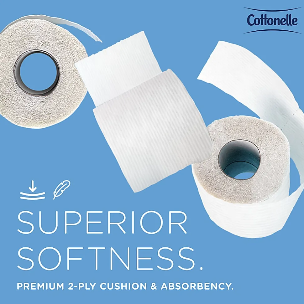 Cottonelle Professional Bulk Toilet Paper for Business (17713), Standard Toilet Paper Rolls, 2-PLY, White, 60 Rolls / Case, 451 Sheets / Roll