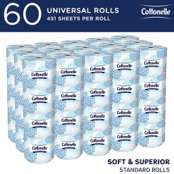 Cottonelle Professional Bulk Toilet Paper for Business (17713), Standard Toilet Paper Rolls, 2-PLY, White, 60 Rolls / Case, 451 Sheets / Roll