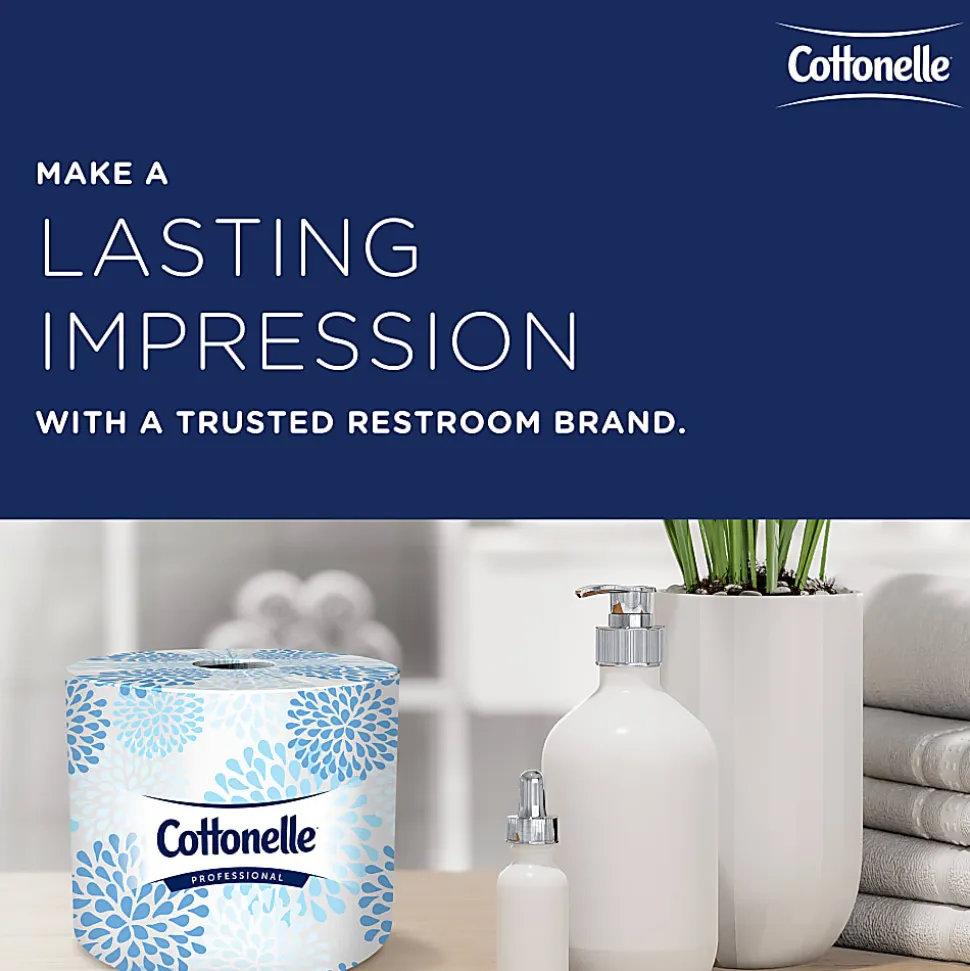 Cottonelle Professional Bulk Toilet Paper for Business (17713), Standard Toilet Paper Rolls, 2-PLY, White, 60 Rolls / Case, 451 Sheets / Roll