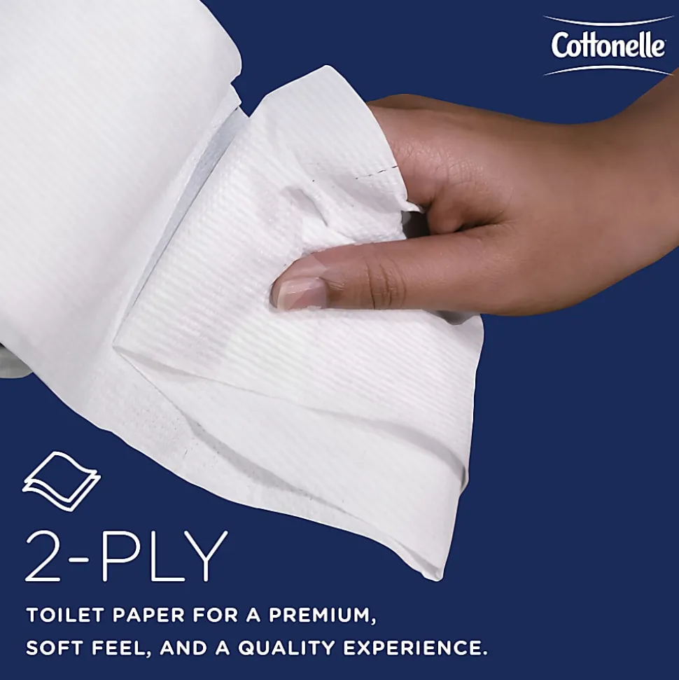 Cottonelle Professional Bulk Toilet Paper for Business (17713), Standard Toilet Paper Rolls, 2-PLY, White, 60 Rolls / Case, 451 Sheets / Roll