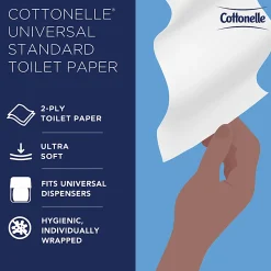 Cottonelle Professional Bulk Toilet Paper for Business (17713), Standard Toilet Paper Rolls, 2-PLY, White, 60 Rolls / Case, 451 Sheets / Roll