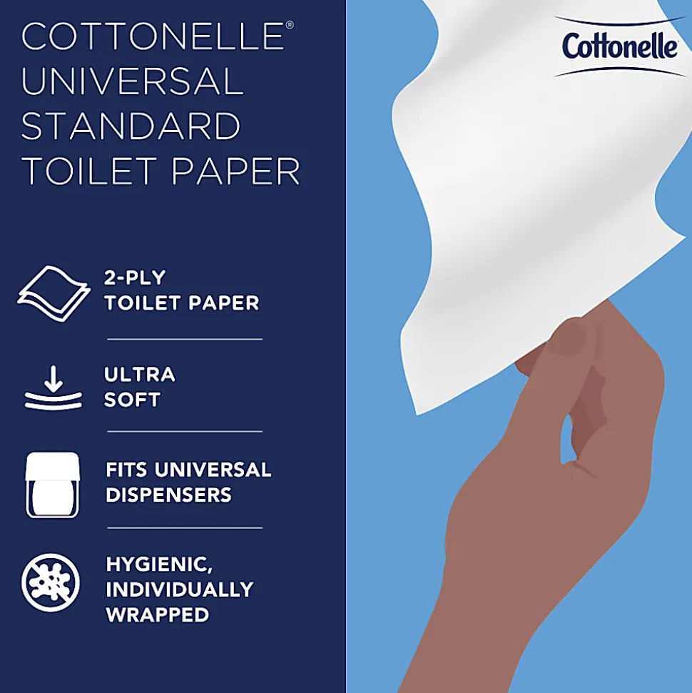 Cottonelle Professional Bulk Toilet Paper for Business (17713), Standard Toilet Paper Rolls, 2-PLY, White, 60 Rolls / Case, 451 Sheets / Roll