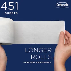Cottonelle® Professional Bulk Toilet Paper for Business, Standard Toilet Paper Rolls, 2 Ply, 451 Sheets Per Roll, Pack Of 20 Rolls