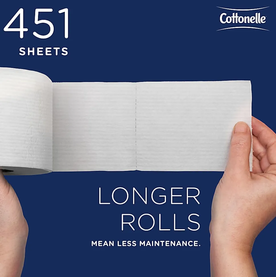 Cottonelle® Professional Bulk Toilet Paper for Business, Standard Toilet Paper Rolls, 2 Ply, 451 Sheets Per Roll, Pack Of 20 Rolls