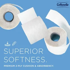 Cottonelle® Professional Bulk Toilet Paper for Business, Standard Toilet Paper Rolls, 2 Ply, 451 Sheets Per Roll, Pack Of 20 Rolls