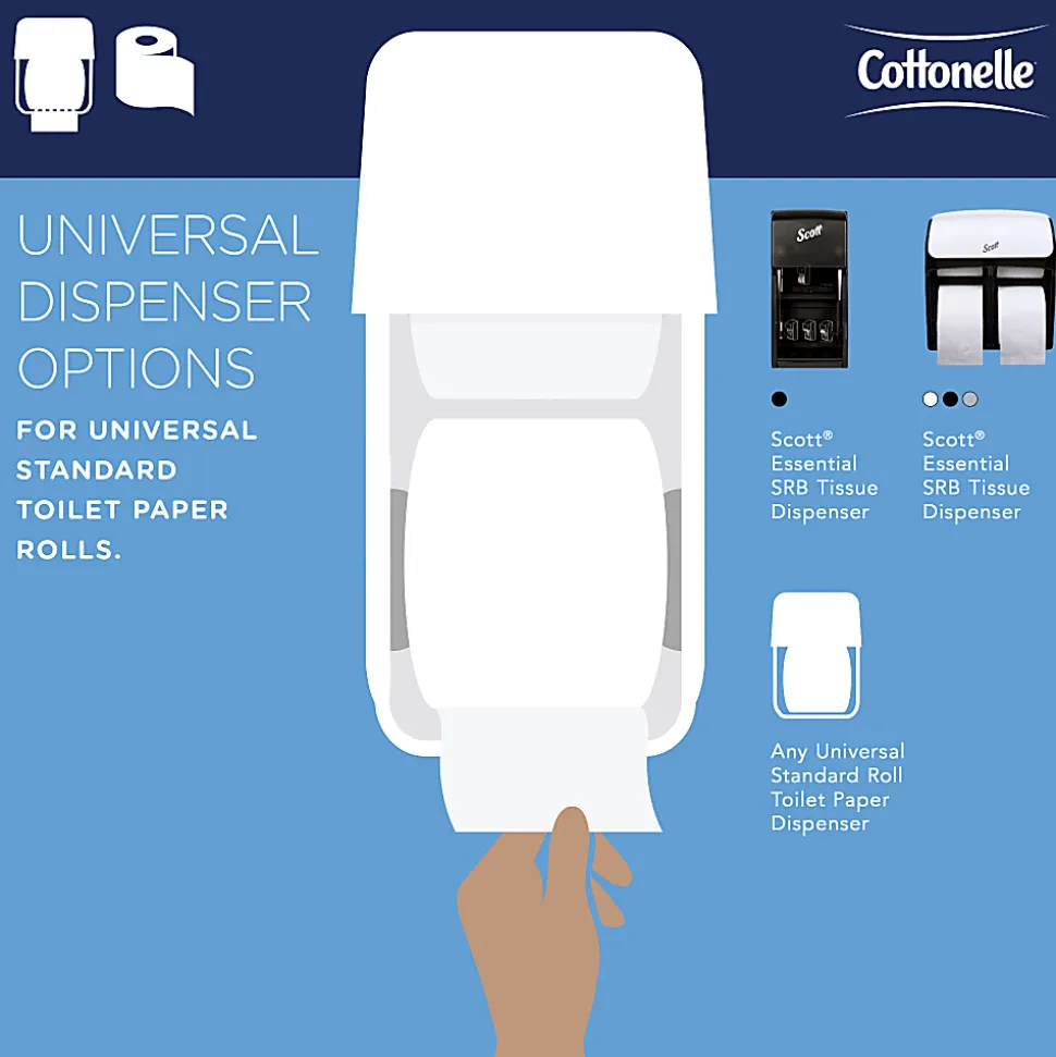 Cottonelle® Professional Bulk Toilet Paper for Business, Standard Toilet Paper Rolls, 2 Ply, 451 Sheets Per Roll, Pack Of 20 Rolls