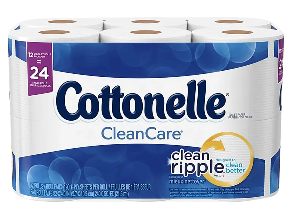 Cottonelle® Professional Standard Roll Toilet Paper, 1-Ply Septic Safe Bathroom Tissue, White, 170 Sheets per Roll, Case of 48 Rolls