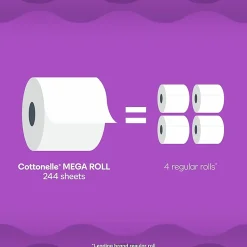 Cottonelle® Ultra ComfortCare Toilet Paper, Soft Tissue, Mega Rolls, Septic Safe, 2-Ply, White, 284/Roll, 12 Rolls/Pack, 48 Rolls/Carton