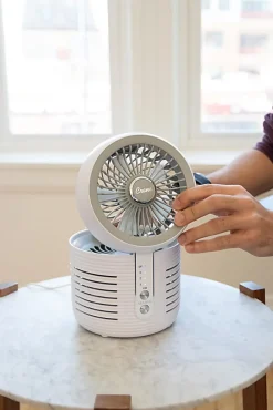 Crane Air Purifier With UVC, 150 Sq. Ft. Coverage, White
