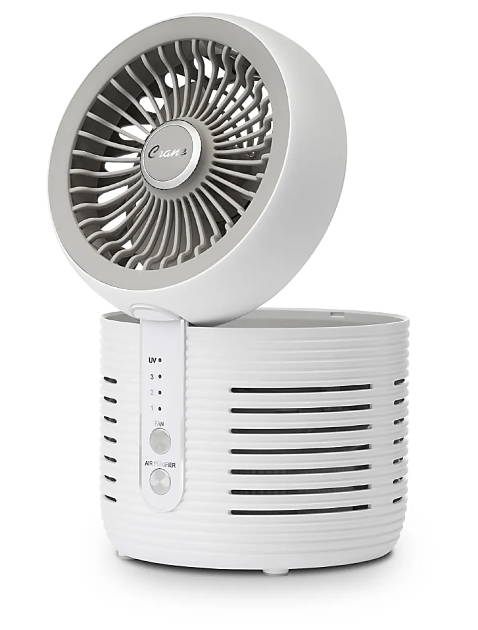 Crane Air Purifier With UVC, 150 Sq. Ft. Coverage, White