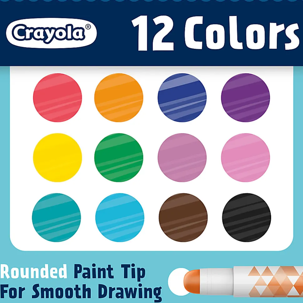 Crayola Acrylic Paint Doodle Sticks, Pack Of 12
