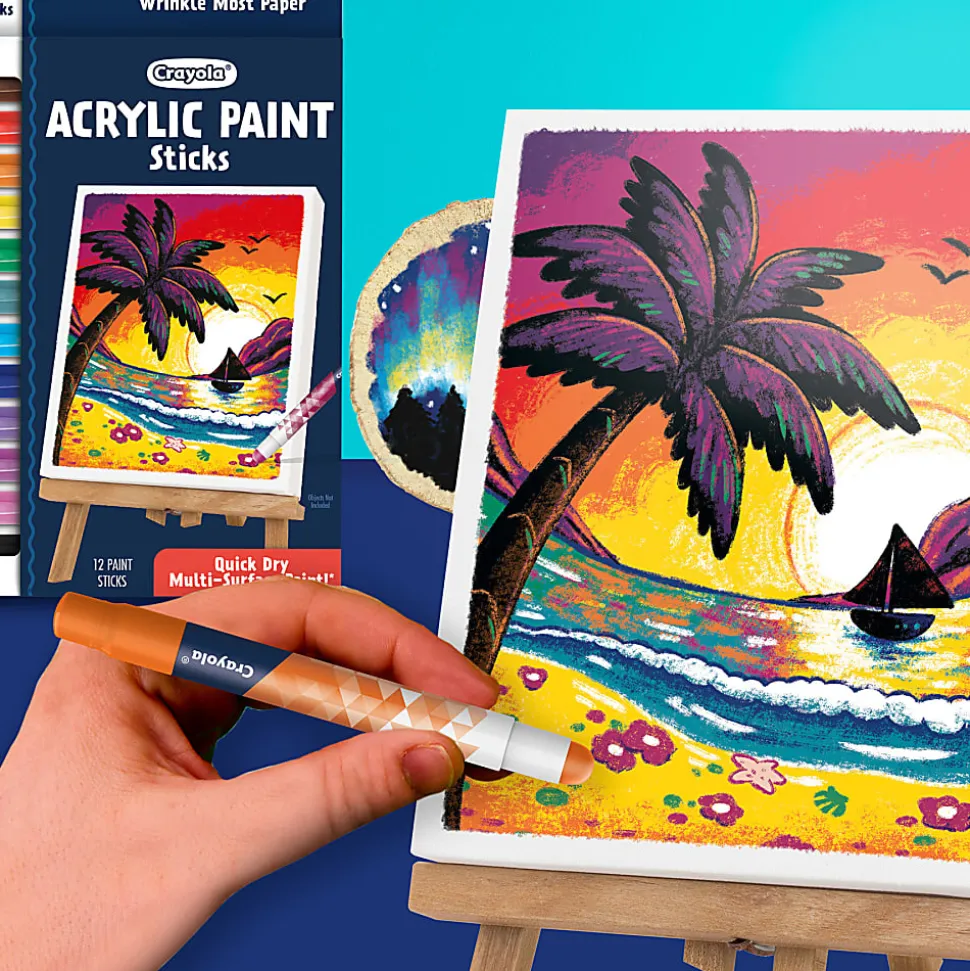 Crayola Acrylic Paint Doodle Sticks, Pack Of 12