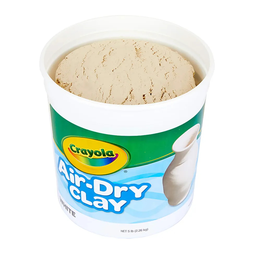 Crayola® Air-Dry Clay, 5 Lb, White, Pack of 2 Tubs