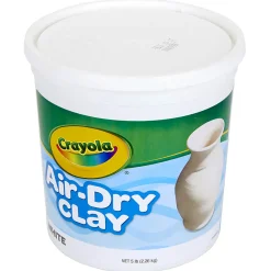Crayola® Air-Dry Clay, 5 Lb, White, Pack of 2 Tubs