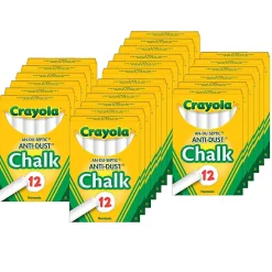 Crayola® Anti-Dust Chalkboard Chalk, 3/8