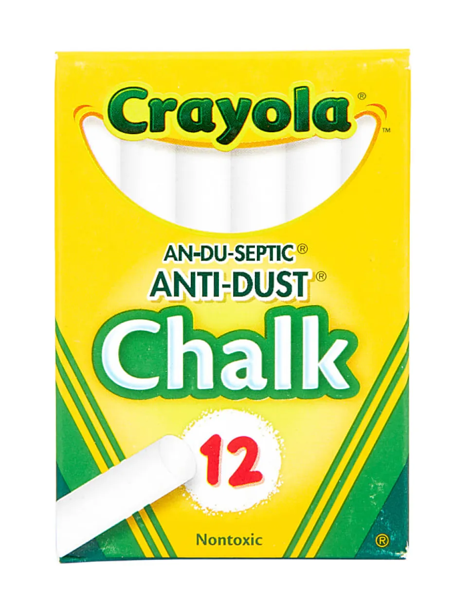 Crayola® Anti-Dust® Chalk, White, Box Of 12 Sticks