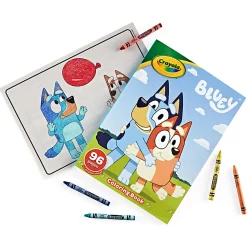 Crayola Bluey Coloring Book, Bluey Stickers Included, Gift for Girls & Boys, 96 Coloring Pages with Sticker Sheet
