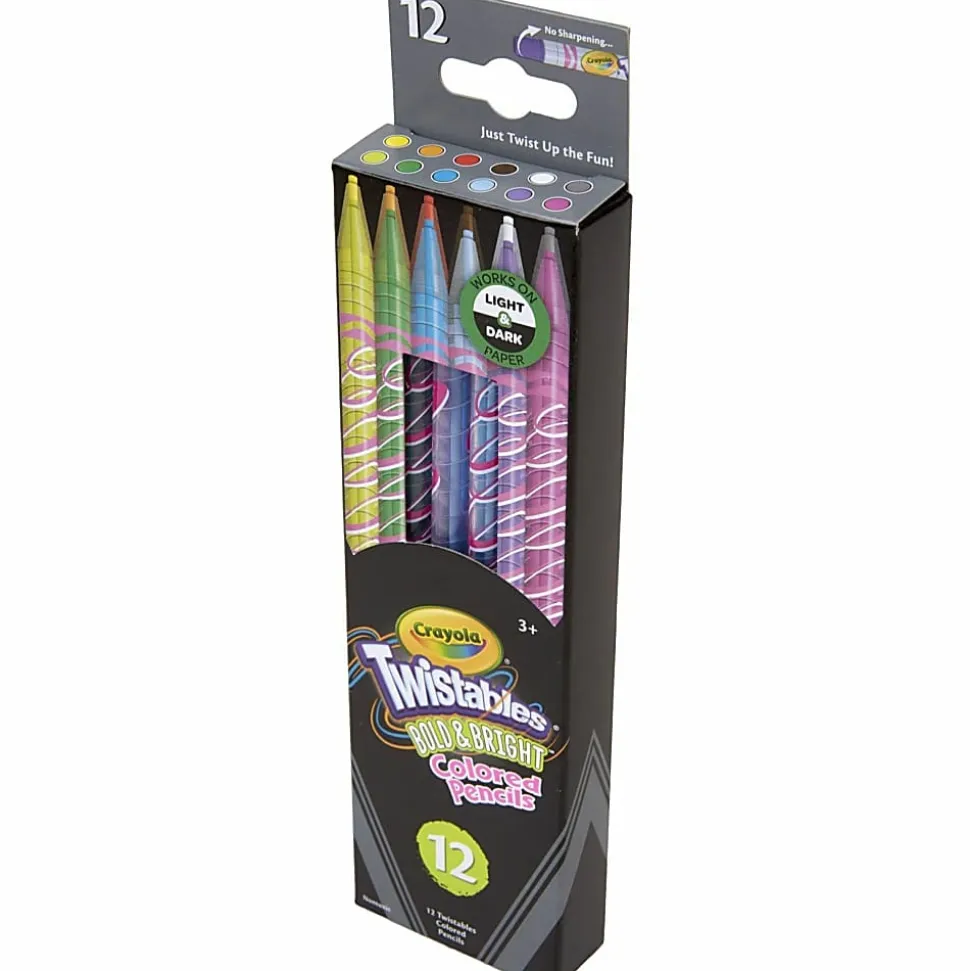 Crayola® Bold & Bright Twistable Pencils, Assorted Colors, Pack Of 12 Pencils