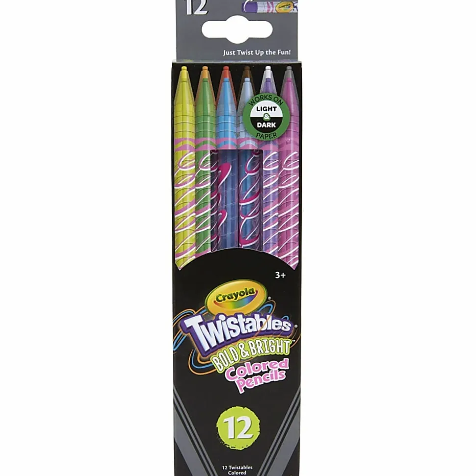 Crayola® Bold & Bright Twistable Pencils, Assorted Colors, Pack Of 12 Pencils