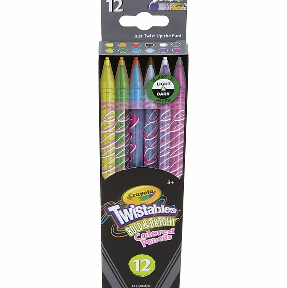 Crayola® Bold & Bright Twistable Pencils, Assorted Colors, Pack Of 12 Pencils