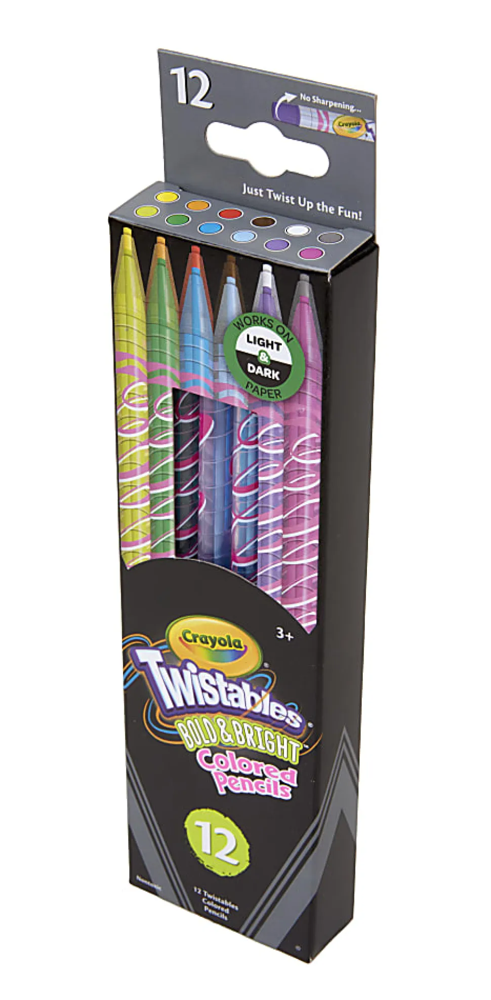 Crayola® Bold & Bright Twistable Pencils, Assorted Colors, Pack Of 12 Pencils