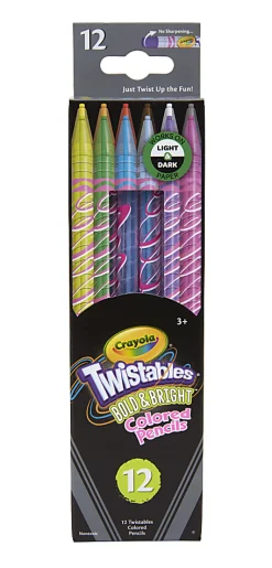 Crayola® Bold & Bright Twistable Pencils, Assorted Colors, Pack Of 12 Pencils