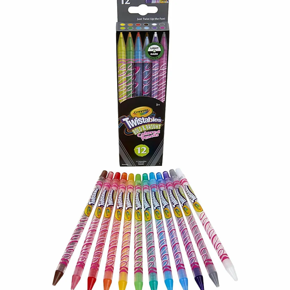 Crayola® Bold & Bright Twistable Pencils, Assorted Colors, Pack Of 12 Pencils