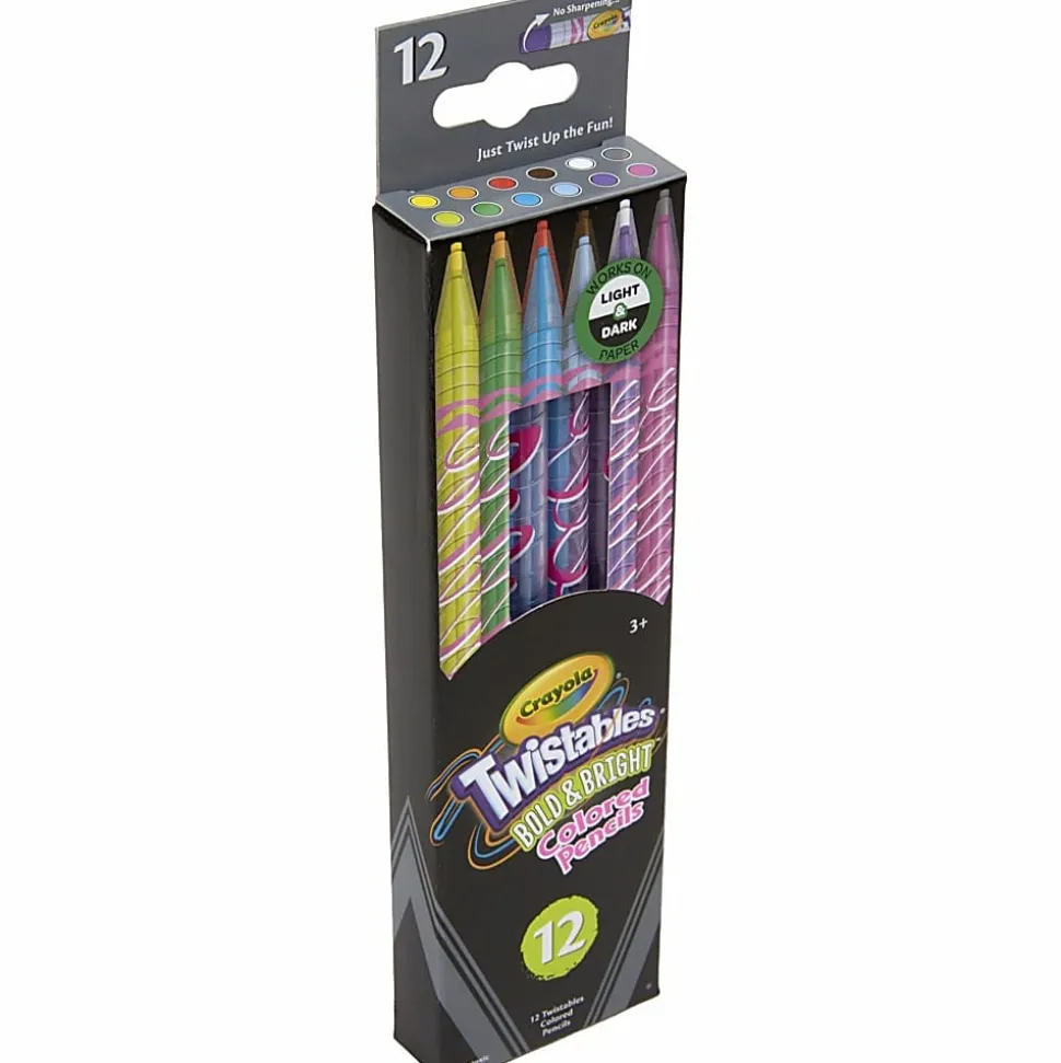 Crayola® Bold & Bright Twistable Pencils, Assorted Colors, Pack Of 12 Pencils