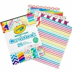 Crayola® Bright Pop Cardstock, 9” x 12”, Pastel, Pack Of 25 Pieces