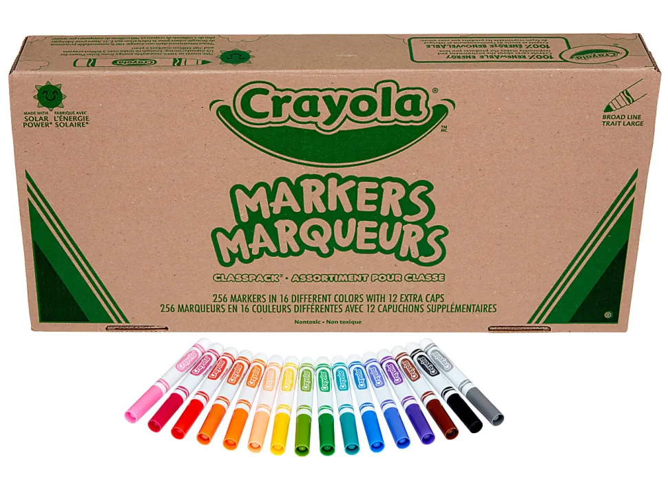 Crayola® Broad Line Marker Classpack®, 256/Pack