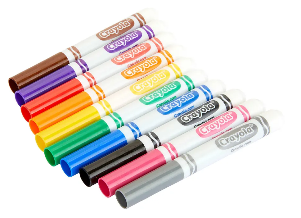 Crayola® Broad Line Markers, Assorted Classic Colors, Box Of 10