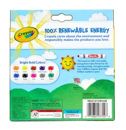 Crayola® Broad Line Markers, Assorted Classic Colors, Box Of 10