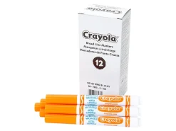 Crayola Broad Line Markers, Orange, 12 Count Bulk Markers