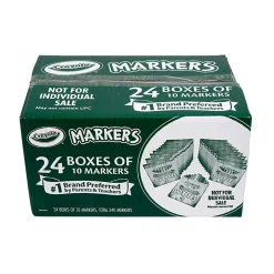 Crayola Bulk Broadline Markers, 10 count, 24 cases Assorted Colors