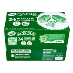 Crayola Bulk Broadline Markers, 10 count, 24 cases Assorted Colors