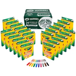 Crayola Bulk Broadline Markers, 10 count, 24 cases Assorted Colors
