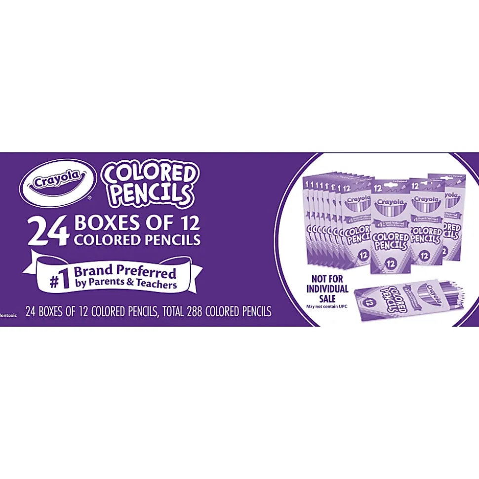 Crayola Bulk Colored Pencil Set - 24 Boxes of 12 Colors
